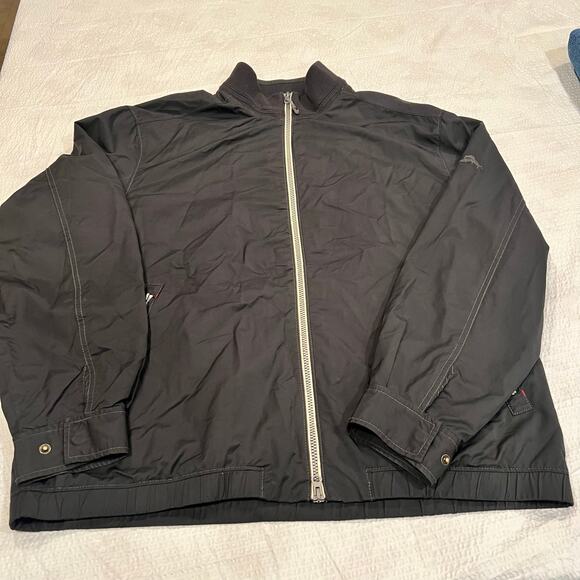 Tommy Bahama black bomber jacket XL men - Picture 3 of 11